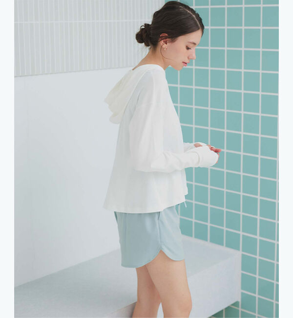 SEA DRESS「フード付トップスラッシュガードセットアップ」|ビキニ|