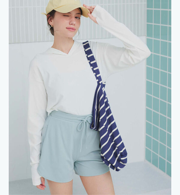 SEA DRESS「フード付トップスラッシュガードセットアップ」|ビキニ|