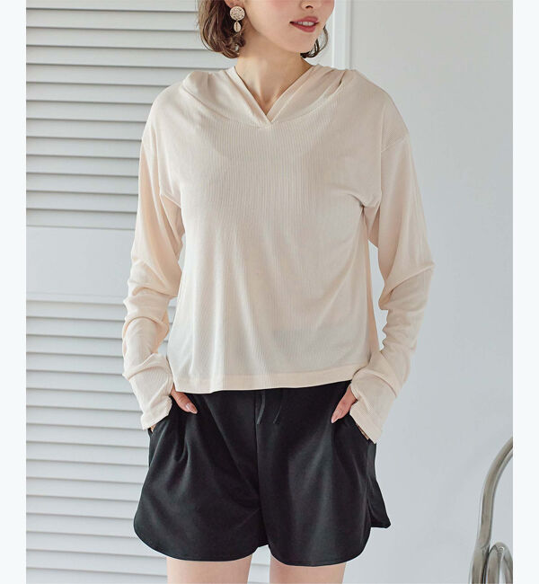 SEA DRESS「フード付トップスラッシュガードセットアップ」|ビキニ|