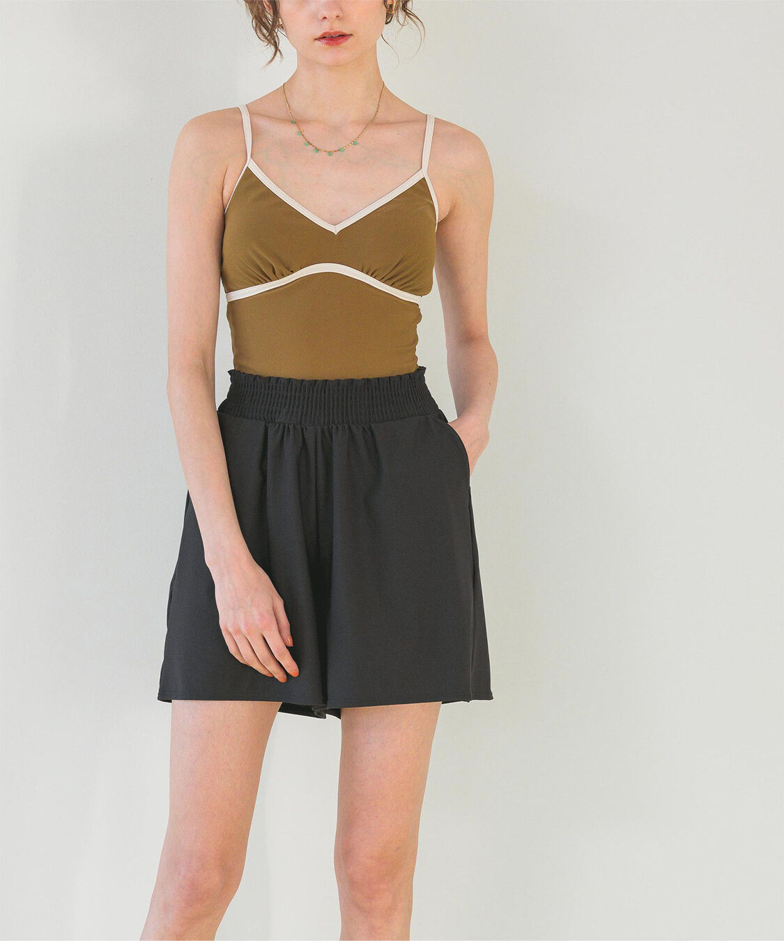 SEA DRESS「ウエストギャザーサスティナブルショートパンツ/水着」|ビキニ|