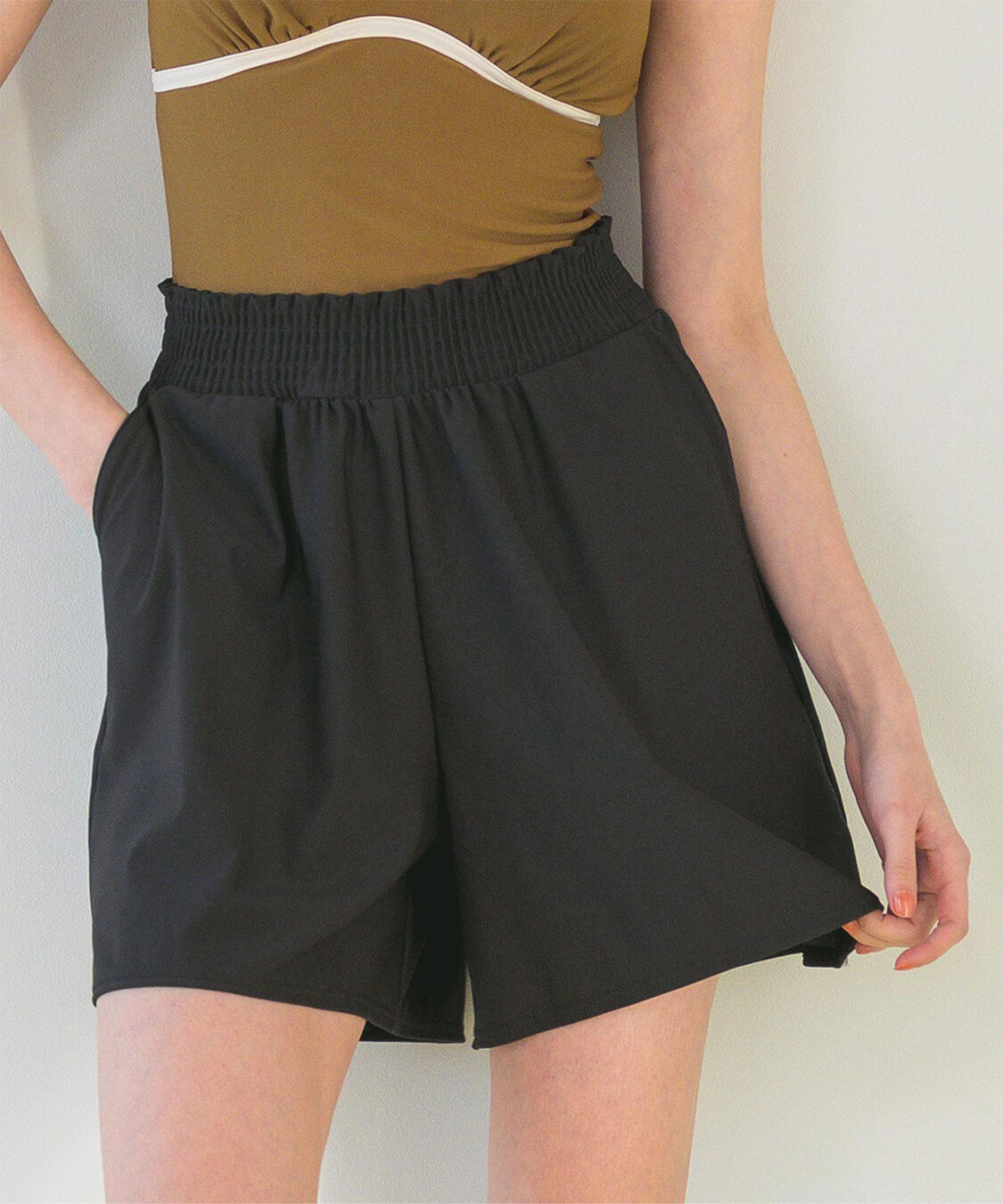 SEA DRESS「ウエストギャザーサスティナブルショートパンツ/水着」|ビキニ|