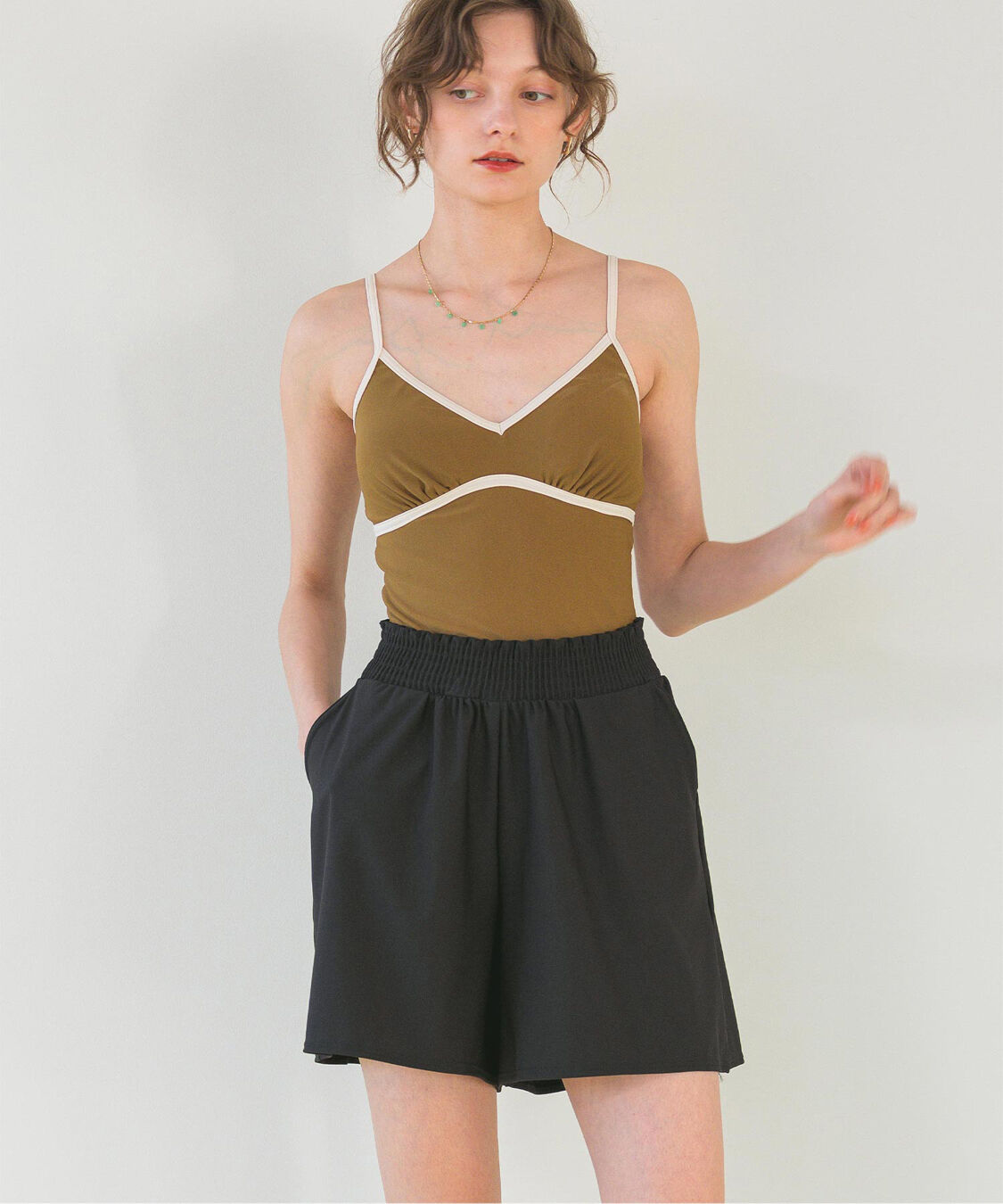 SEA DRESS「ウエストギャザーサスティナブルショートパンツ/水着」|ビキニ|