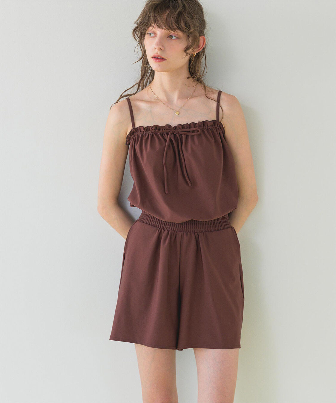 SEA DRESS「ウエストギャザーサスティナブルショートパンツ/水着」|ビキニ|