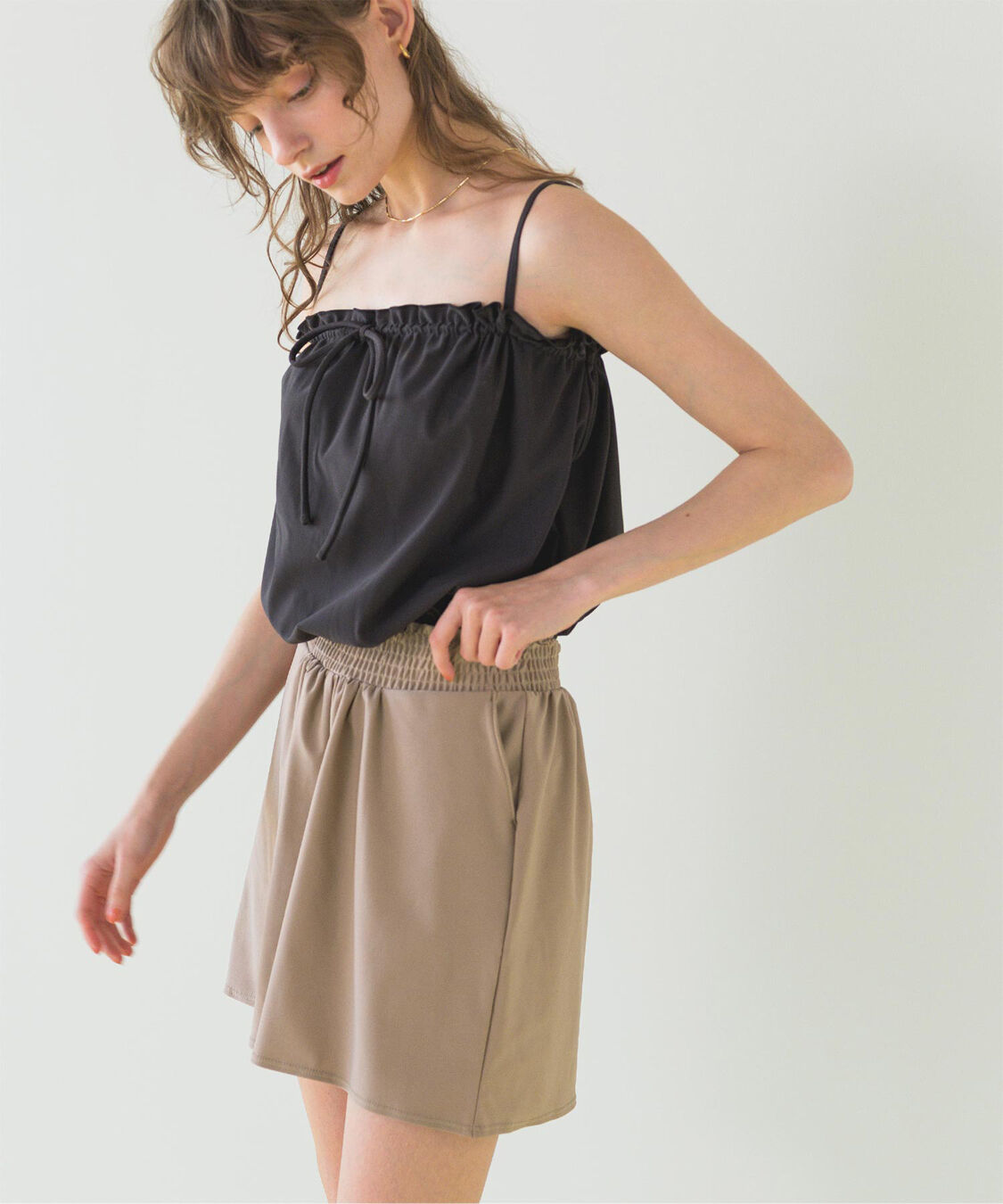 SEA DRESS「ウエストギャザーサスティナブルショートパンツ/水着」|ビキニ|