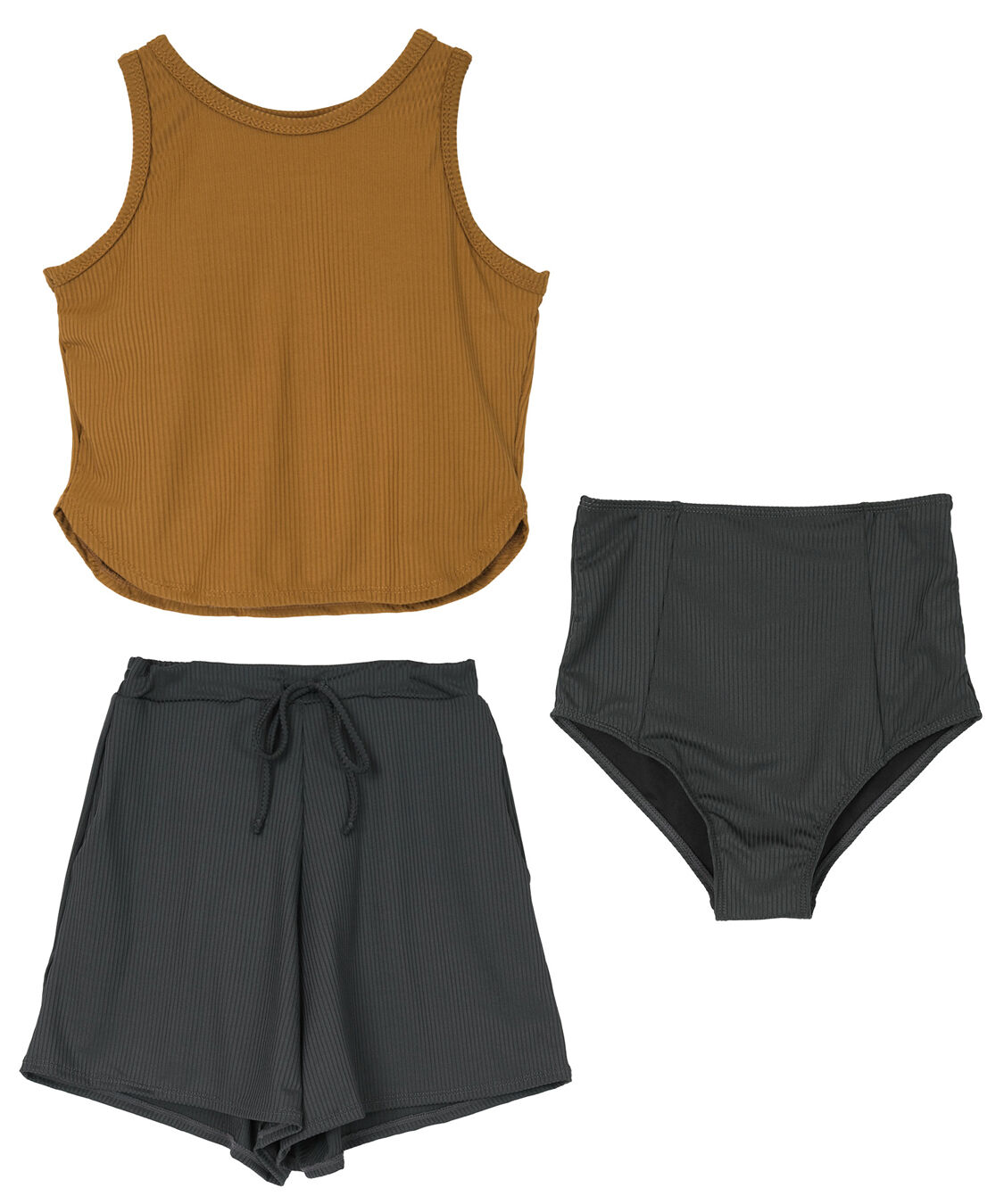 SEA DRESS「3点セット/ショートパンツ&times;タンクトップビキニ/水着」|ビキニ|