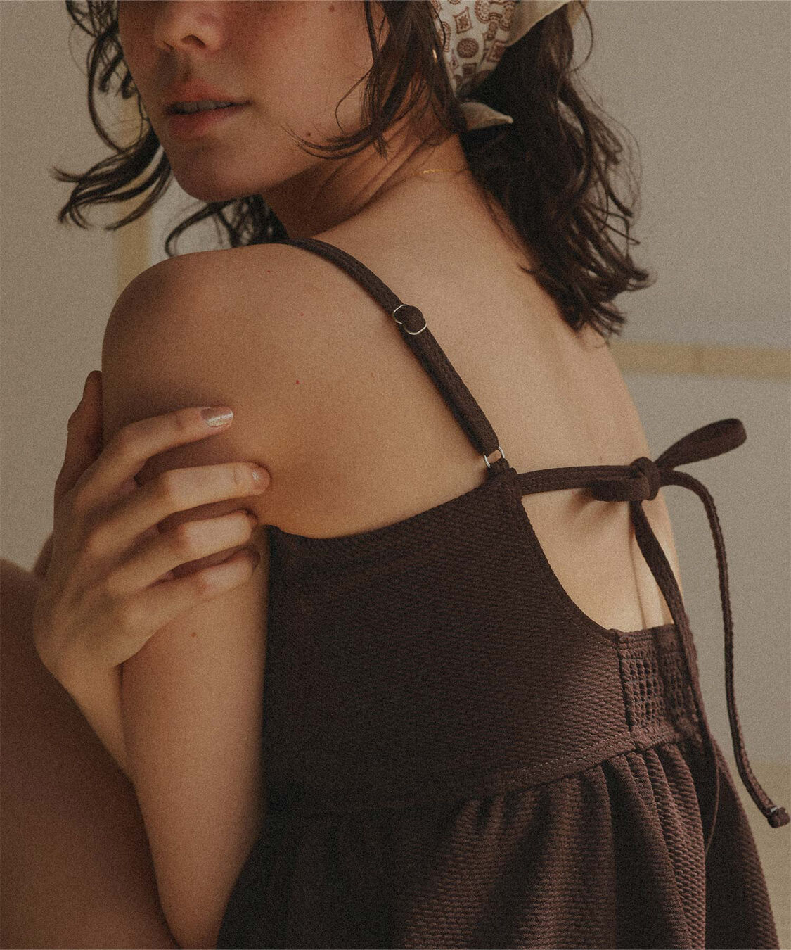 titivate「ペプラムギャザーデザインビスチェビキニ」|ビキニ|