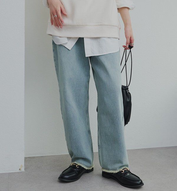  「《リバイバル》【低身長/高身長対応】タテストレッチ足長デニムパンツ」|その他|