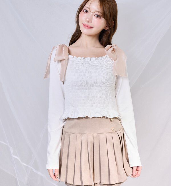  「金ボタンプリーツスカート」|スカート|