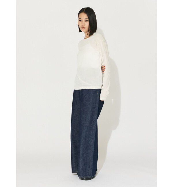 MIDIUMISOLID「MIDIUMISOLID for Ladies シアーベロアプルオーバー」|Tシャツ・カットソー|