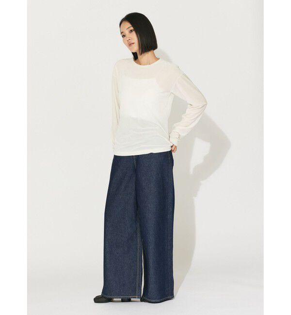 MIDIUMISOLID「MIDIUMISOLID for Ladies シアーベロアプルオーバー」|Tシャツ・カットソー|