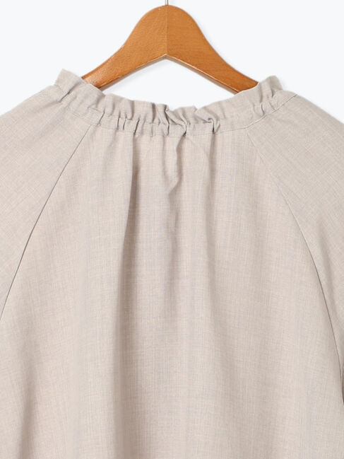 Lugnoncure「【接触冷感】麻調フリル衿ブラウス」|シャツ・ブラウス|