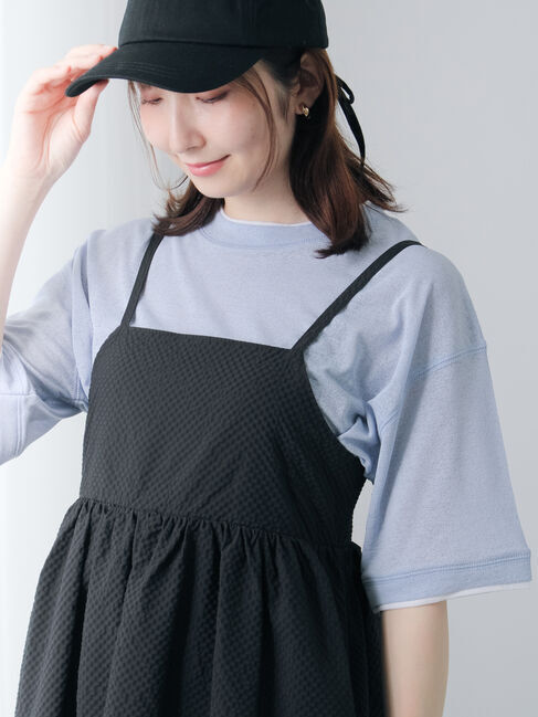 Te chichi TERRASSE「バイカラーシアートップス」|その他|ブルー