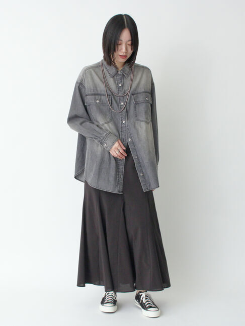 sm2rhythm「リネン混フレアスカート(セットアップ可)」|スカート|