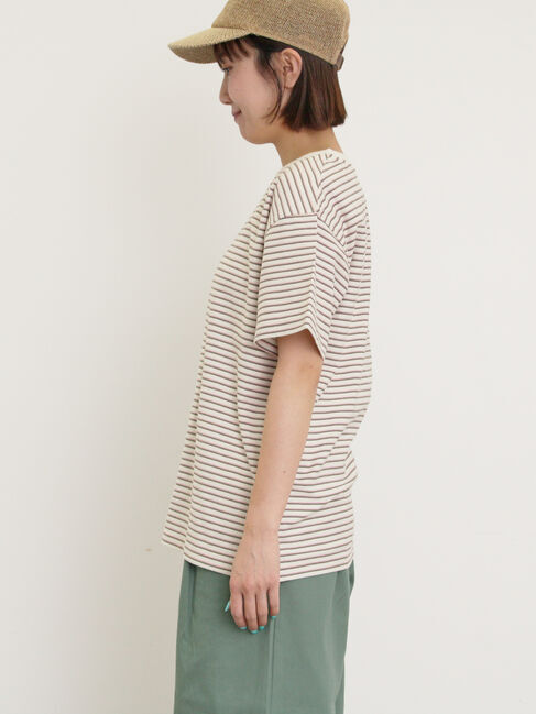 Samansa Mos2「カス残しマルチボーダーTシャツ」|Tシャツ・カットソー|