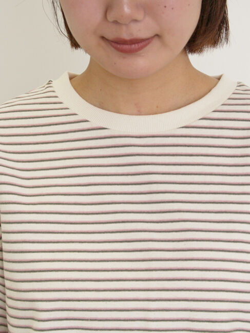 Samansa Mos2「カス残しマルチボーダーTシャツ」|Tシャツ・カットソー|