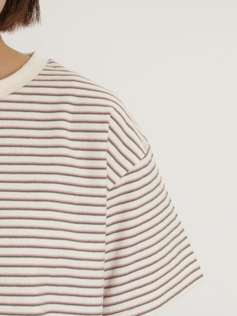 Samansa Mos2「カス残しマルチボーダーTシャツ」|Tシャツ・カットソー|