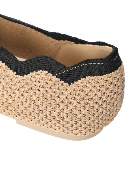 Samansa Mos2「ニットスカラップバレエシューズ」|ビジネス・ドレスシューズ|