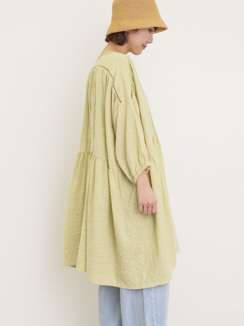 Samansa Mos2「はしごレースふんわりチュニック」|シャツ・ブラウス|