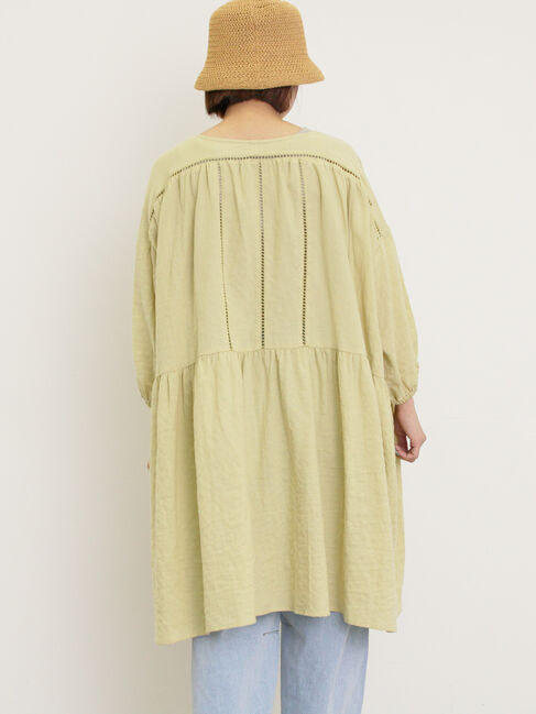 Samansa Mos2「はしごレースふんわりチュニック」|シャツ・ブラウス|