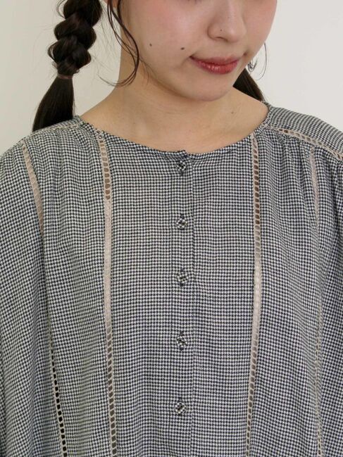 Samansa Mos2「はしごレースふんわりチュニック」|シャツ・ブラウス|