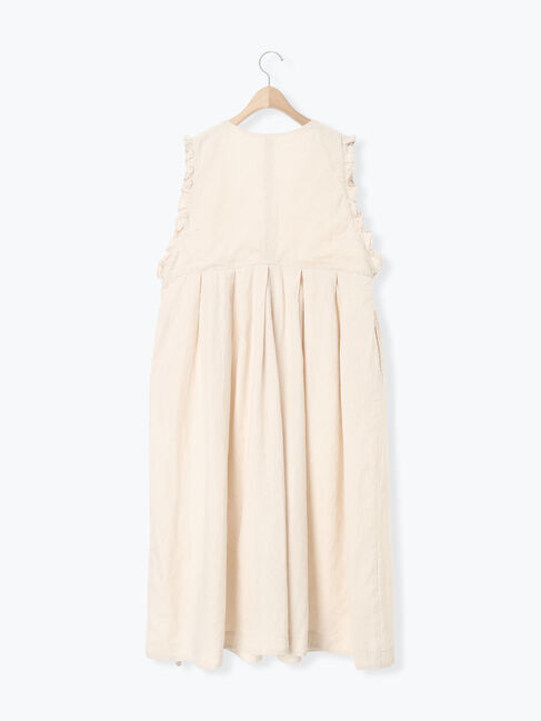 Samansa Mos2「【Cross&times;Linen】肩フリル前後2WAYジャンパースカート」|ワンピース|