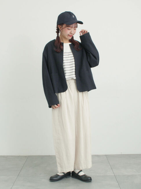 Samansa Mos2「【Cross&times;Linen】クルーネックジャケット」|その他|