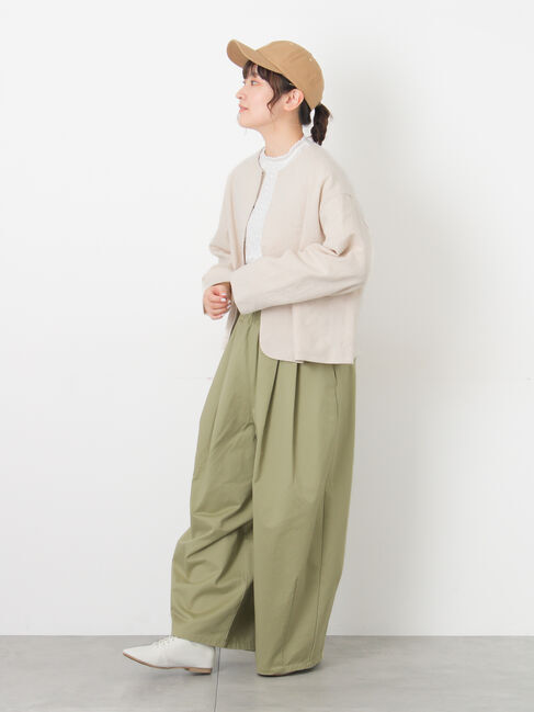 Samansa Mos2「【Cross&times;Linen】クルーネックジャケット」|その他|