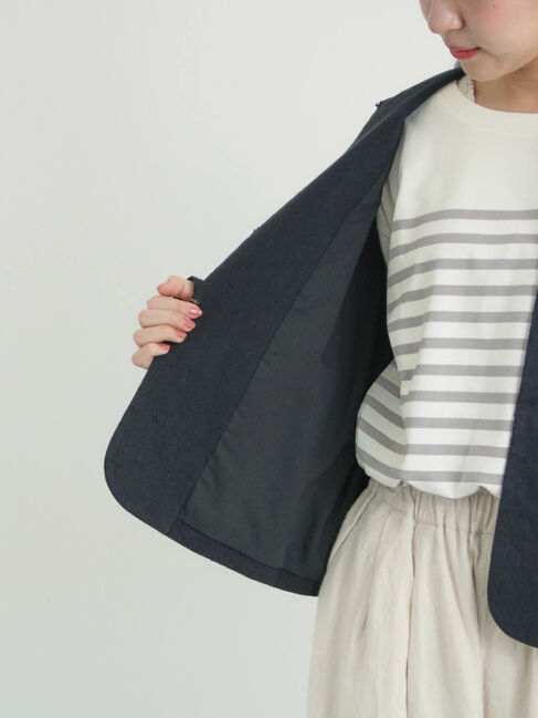 Samansa Mos2「【Cross&times;Linen】クルーネックジャケット」|その他|