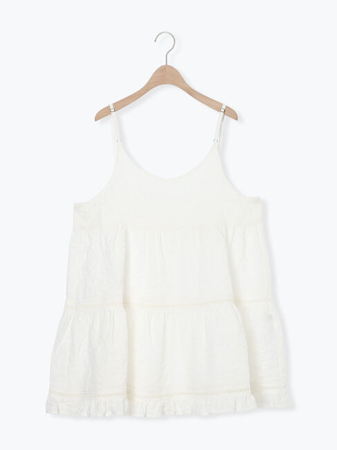 Samansa Mos2「はしごレースティアードキャミチュニック」|シャツ・ブラウス|