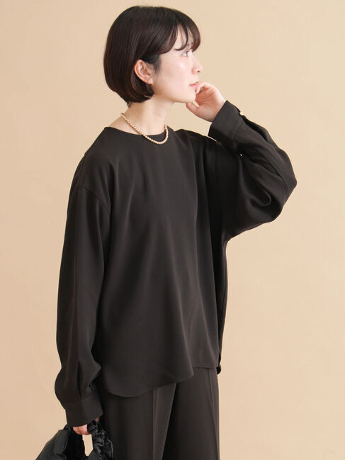 sm2rhythm「ノーカラーブラウス」|シャツ・ブラウス|