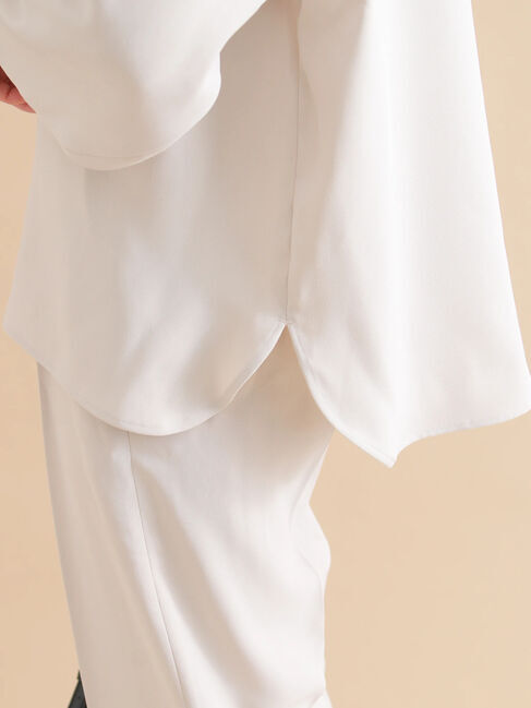 sm2rhythm「ノーカラーブラウス」|シャツ・ブラウス|