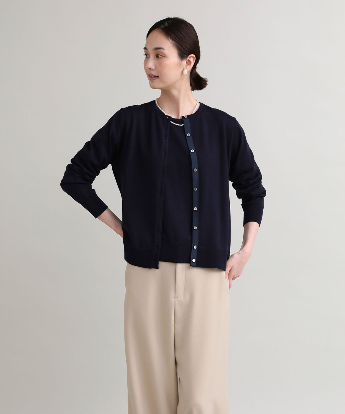 DAY by DAY it&rsquo;s international「クルーネックカーディガン《HARMONY》」|カーディガン|ネイビー