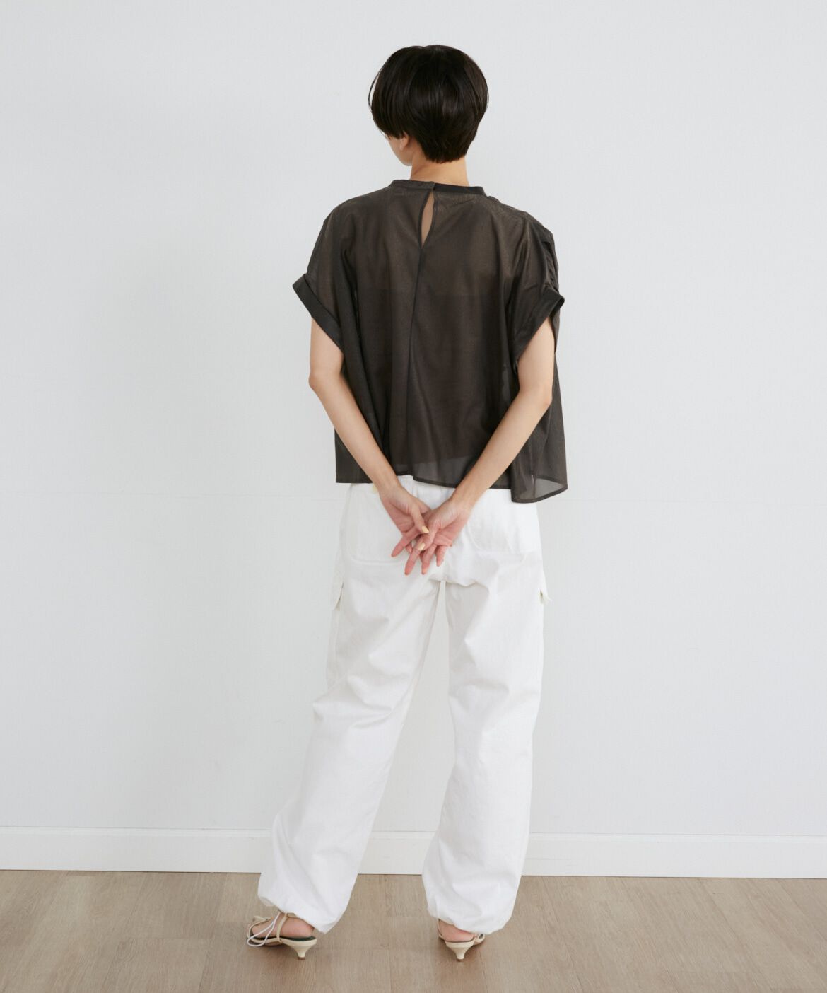 INED「《大きいサイズ》タックキャザーカットブラウス《Luftrobe》」|Tシャツ・カットソー|