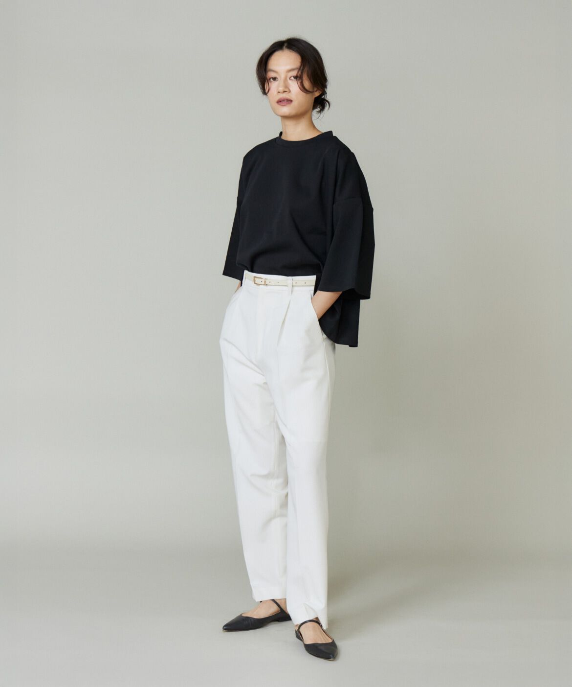 DAY by DAY it&rsquo;s international「ポンチ5分袖フレアー袖プルオーバー」|Tシャツ・カットソー|