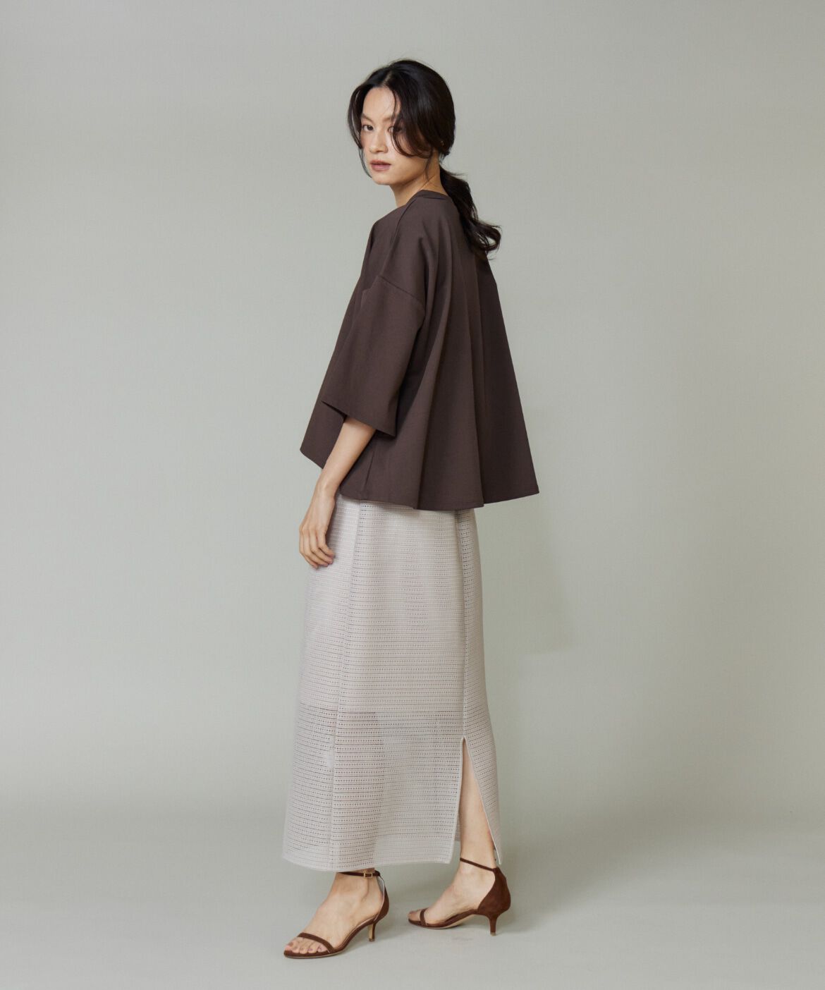 DAY by DAY it&rsquo;s international「ポンチ5分袖フレアー袖プルオーバー」|Tシャツ・カットソー|