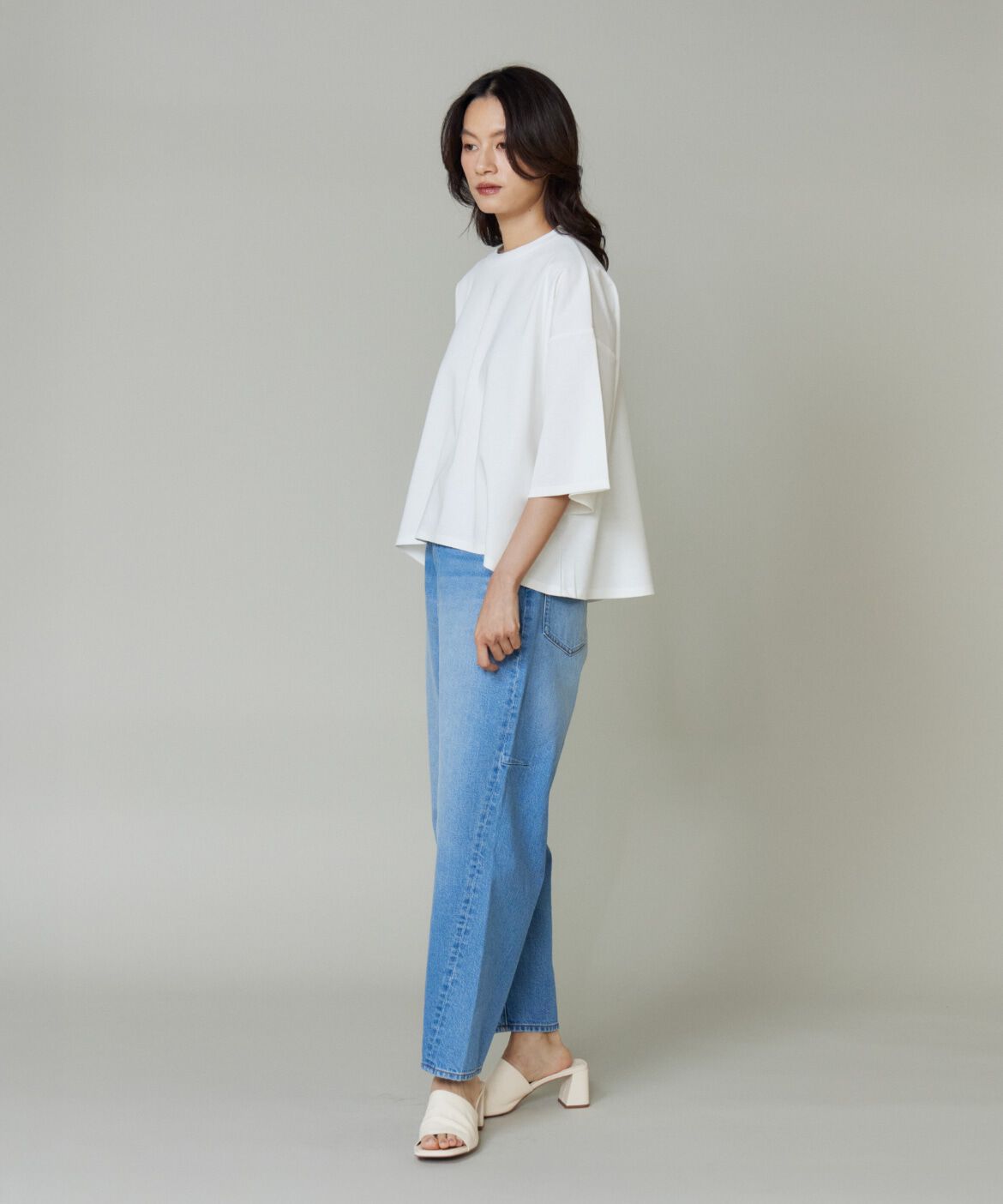 DAY by DAY it&rsquo;s international「ポンチ5分袖フレアー袖プルオーバー」|Tシャツ・カットソー|