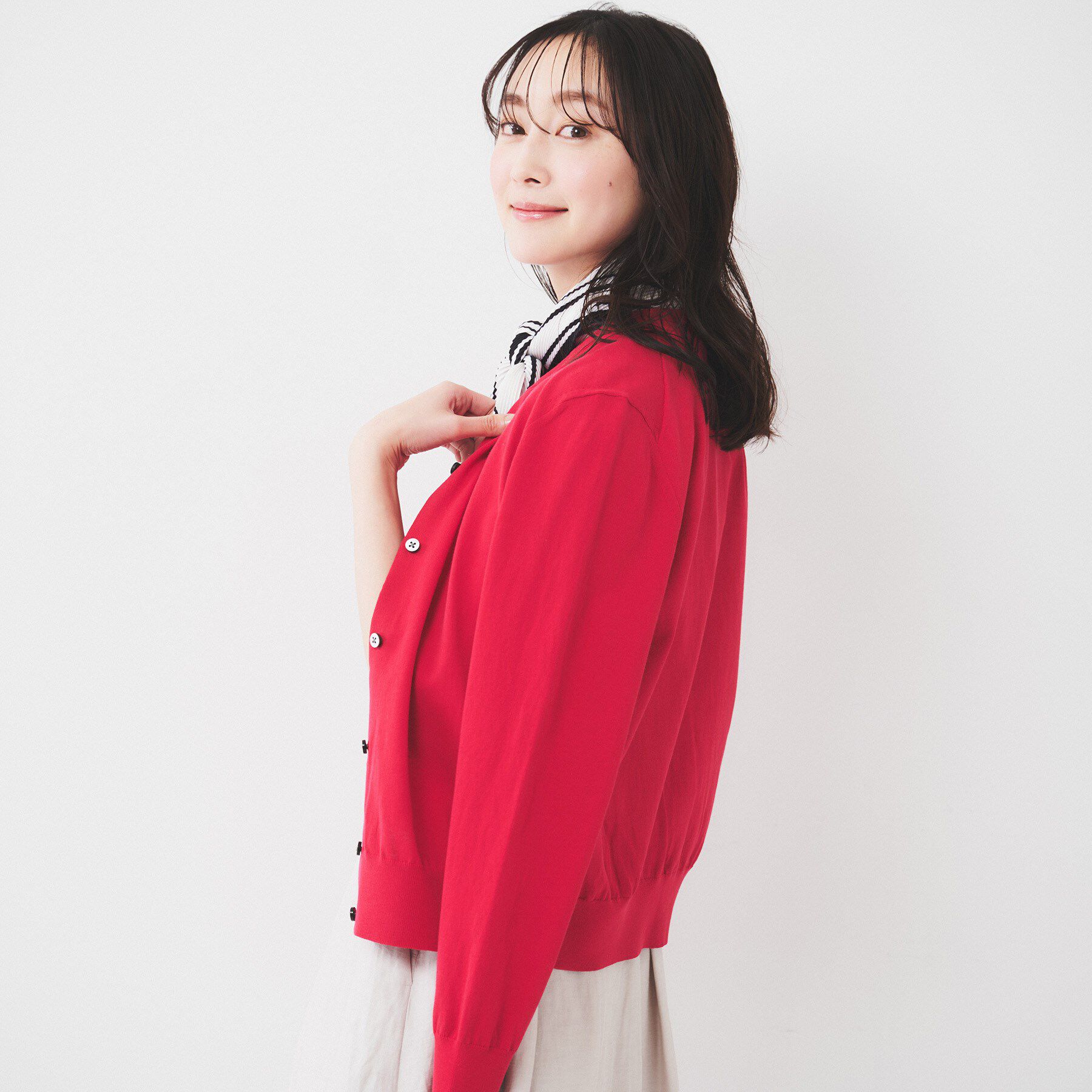 UNTITLED「【11色展開/コットン100/アンサンブル可能】クルーカーディガン」|カーディガン|