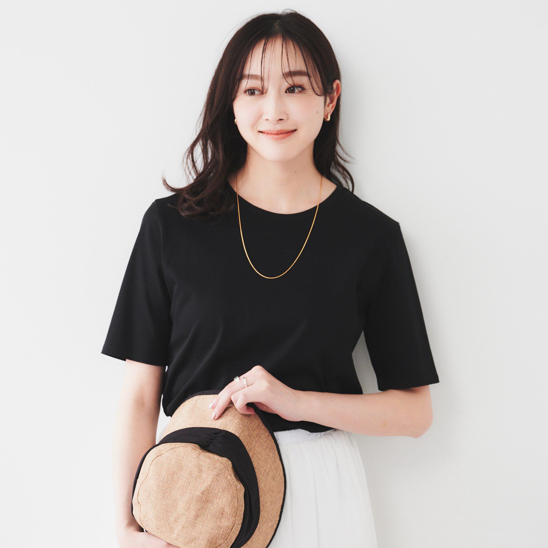 UNTITLED「【コットン100/丸首/シンプル】アイスクリアコットン Tシャツ」|Tシャツ・カットソー|