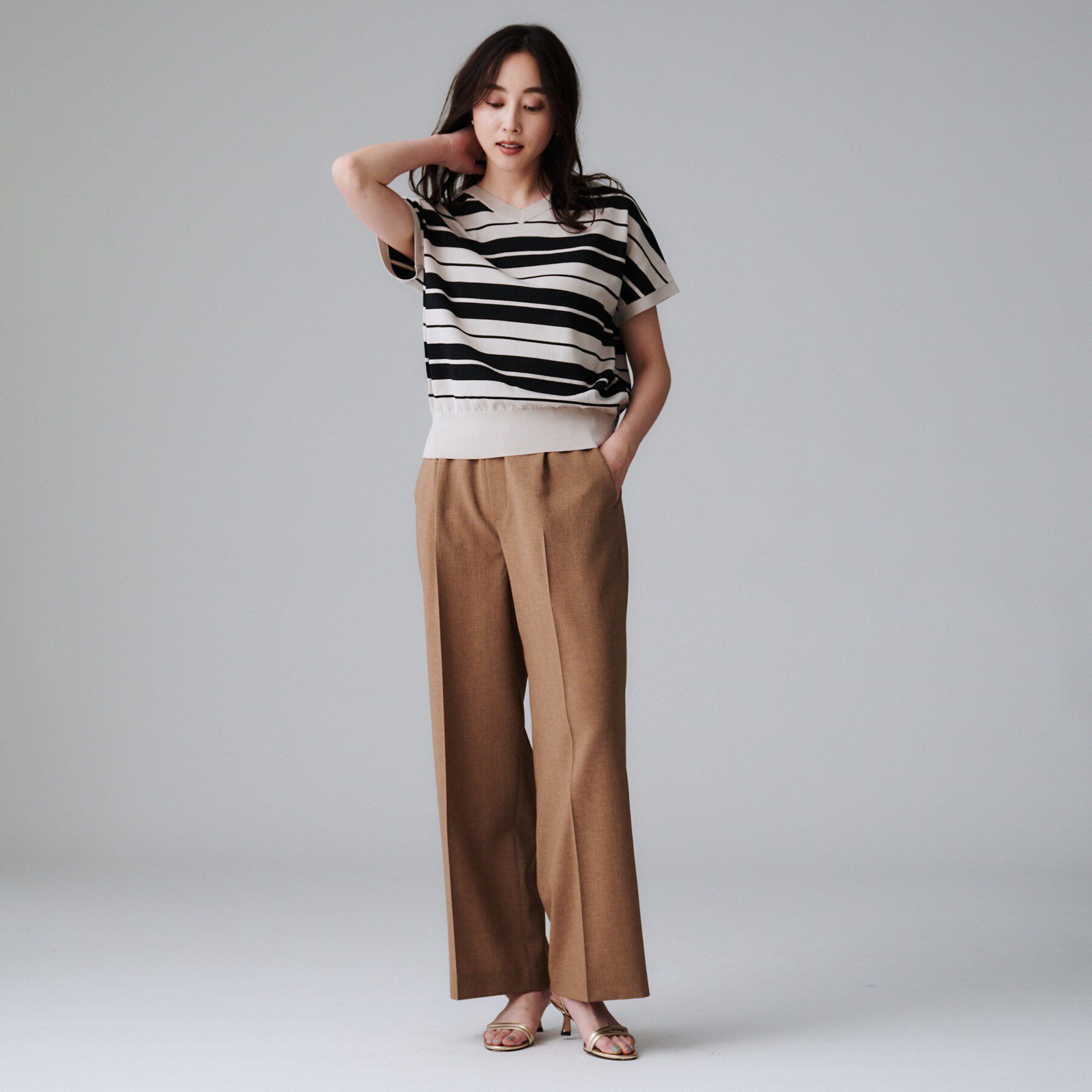 UNTITLED「【洗える/前後2WAY】ネックプルオーバーニット」|ニット・セーター|