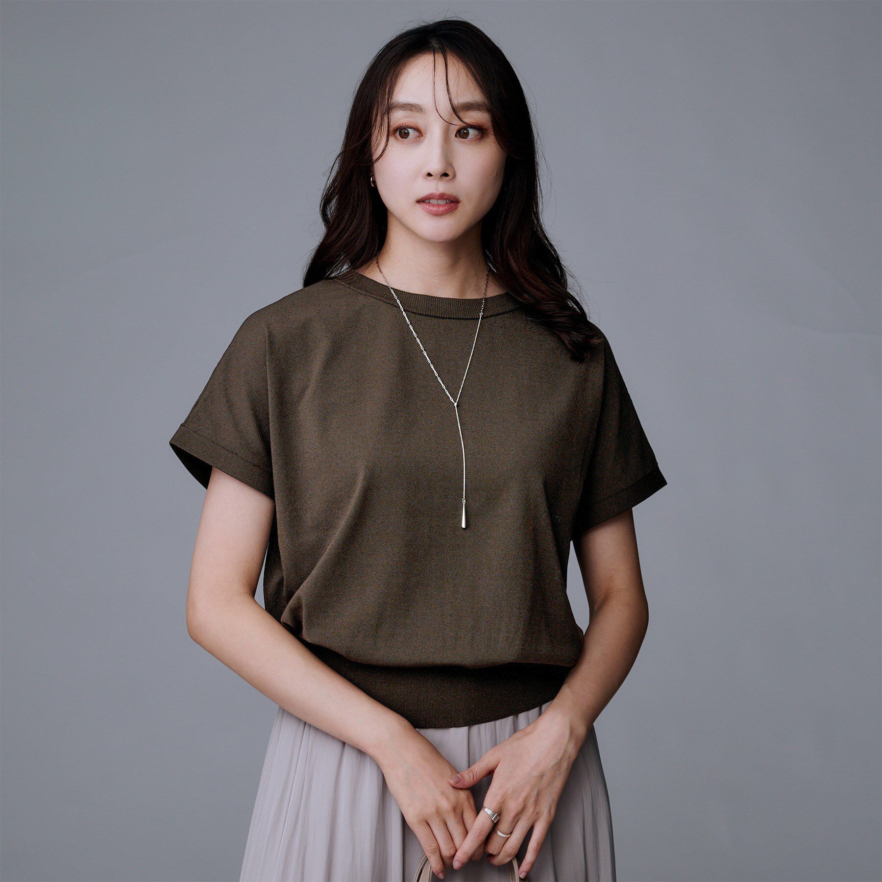 UNTITLED「【洗える/前後2WAY】ネックプルオーバーニット」|ニット・セーター|