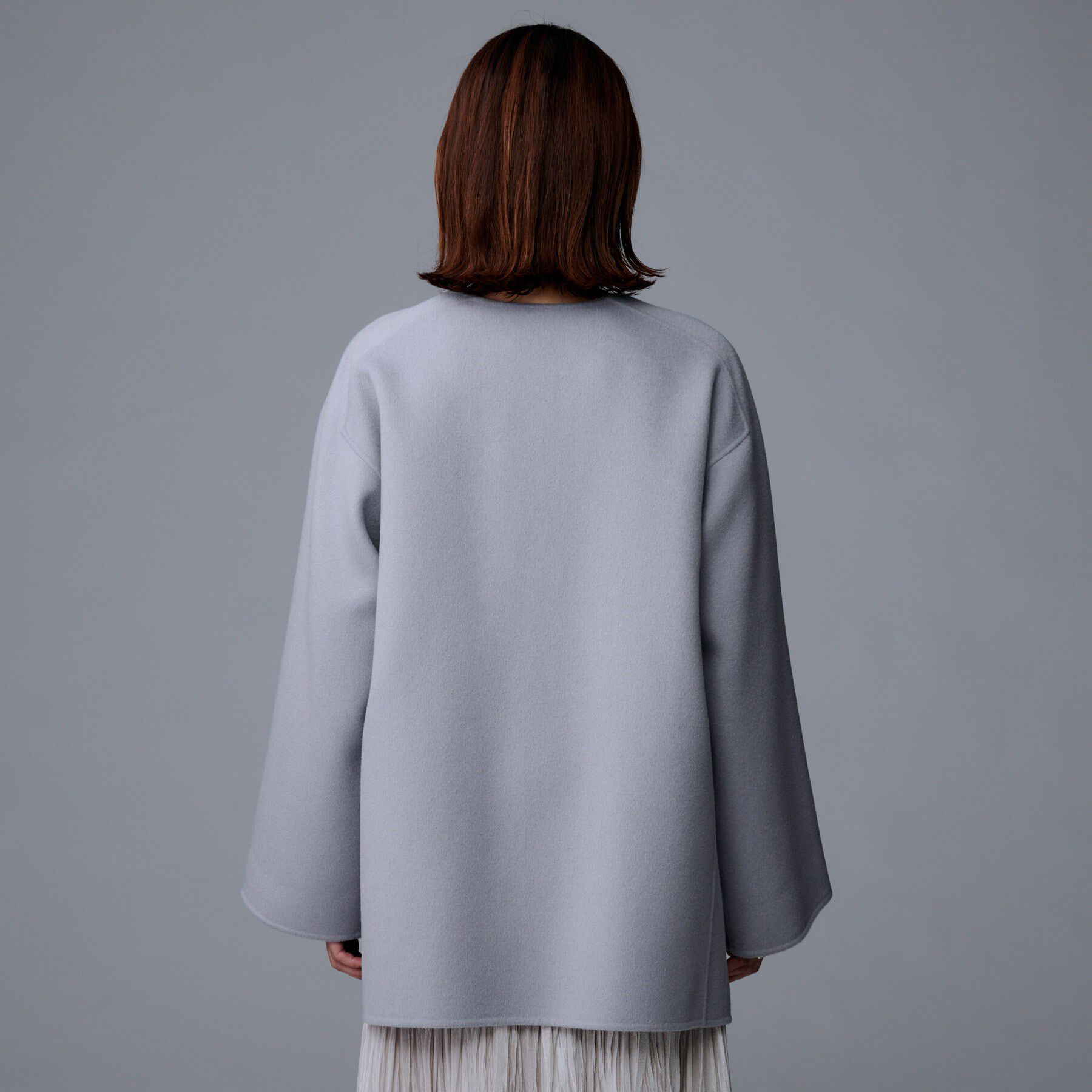 UNTITLED「【ミディ丈/軽やか】セミラグランリバー コート」|ノーカラーコート|