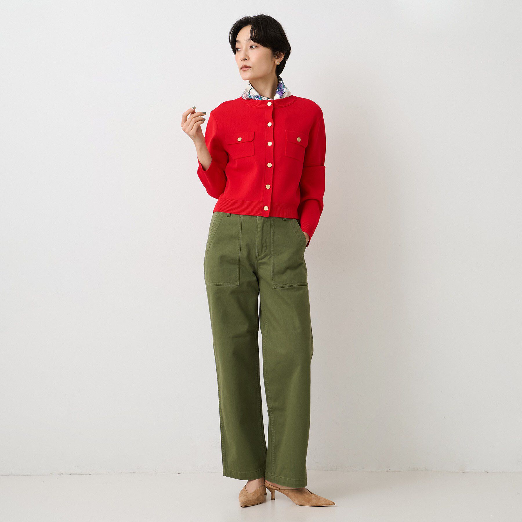 UNTITLED「【洗える/ジャケット風】ミラノリブカーディガン」|カーディガン|