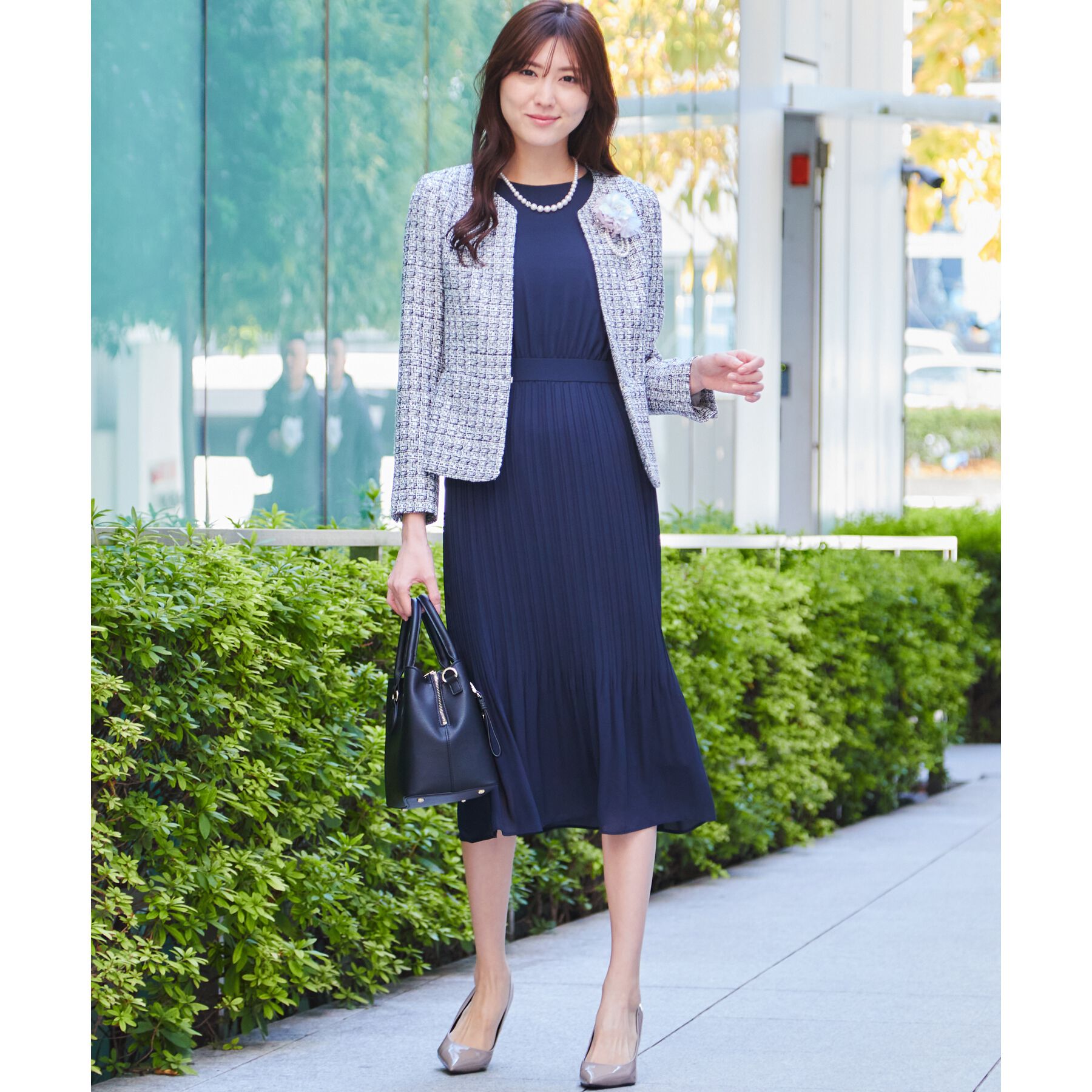 COUP DE CHANCE「【日本製】ファンシーツィードジャケット」|ノーカラージャケット|