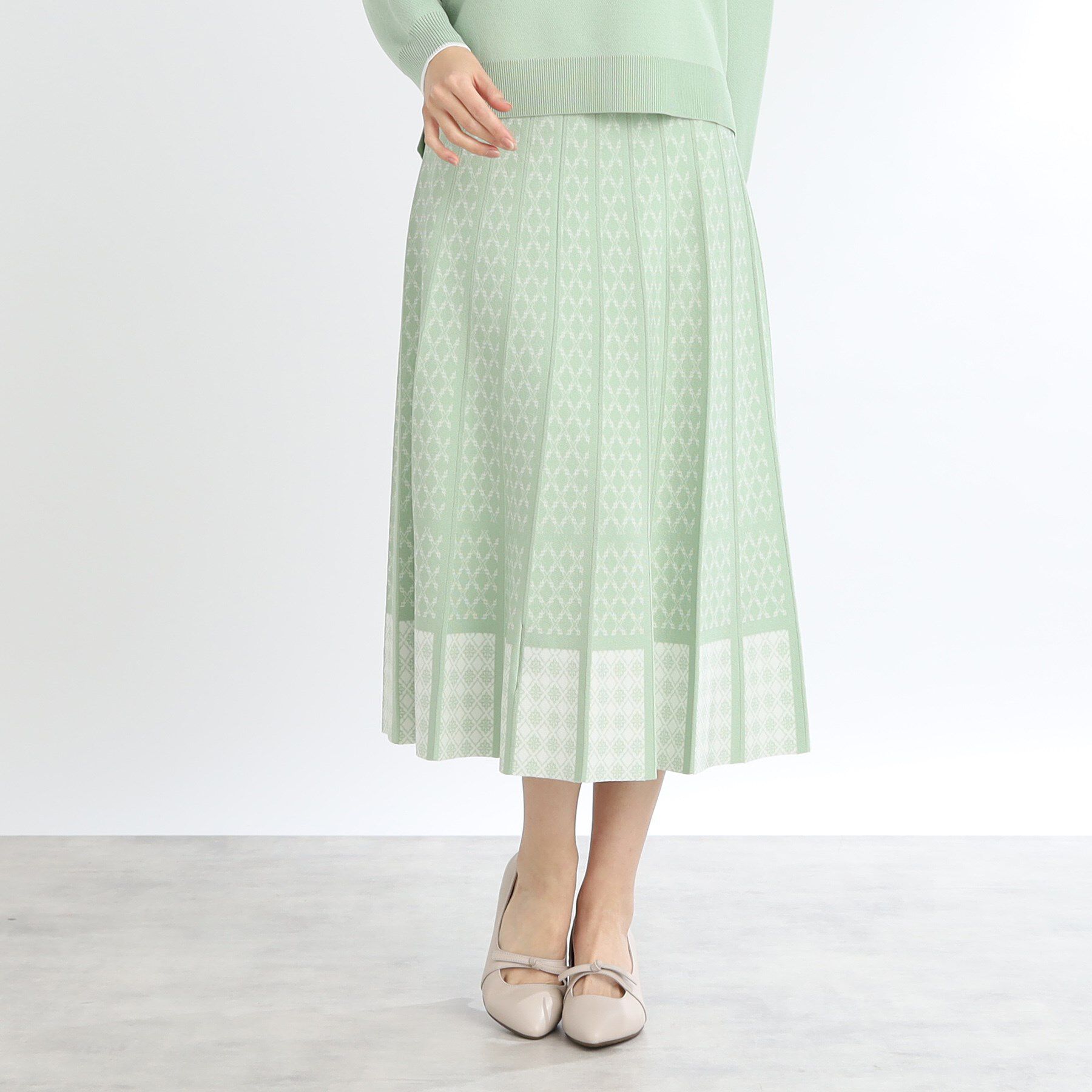 Reflect「【WEB限定カラーあり／ウエスト紐調節／セットアップ可】ジャカードスカート」|スカート|