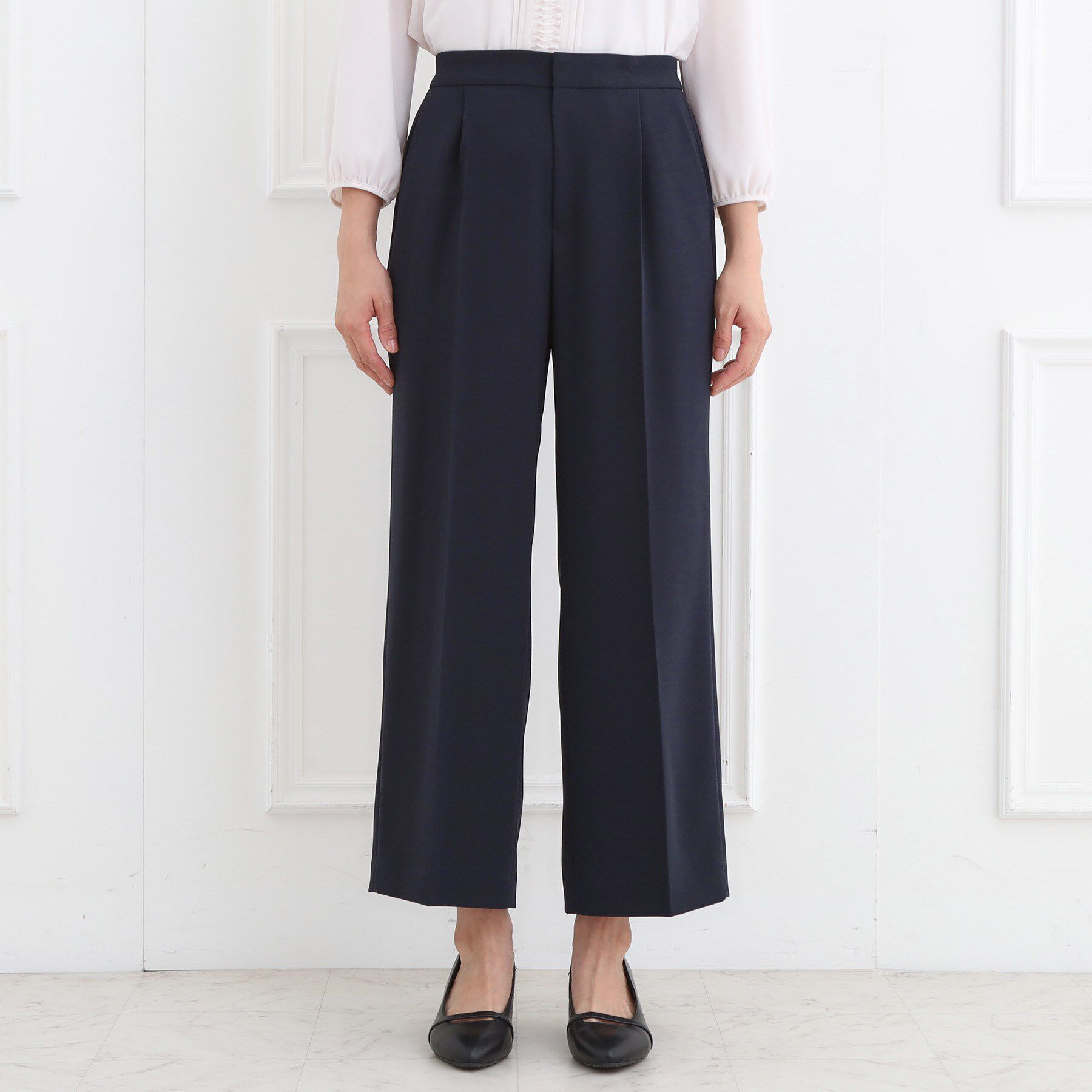 Reflect「【フォーマル／入卒／通勤／セットアップ可】タック入りワイドパンツ」|その他|