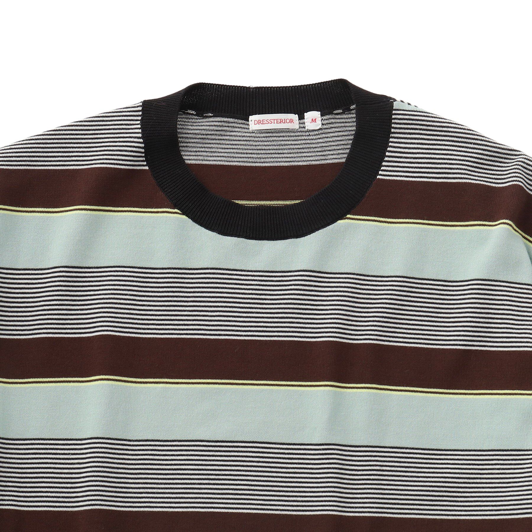 DRESSTERIOR「コットンシルク混 マルチボーダーニット」|ニット・セーター|