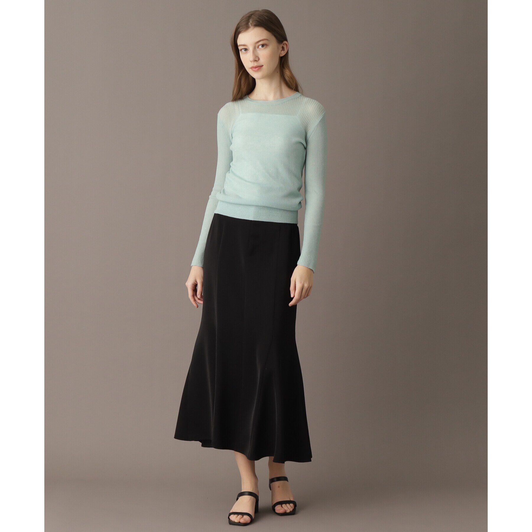 DRESSTERIOR「【エアリー素材/華やか】スパンコールシアーニット」|ニット・セーター|