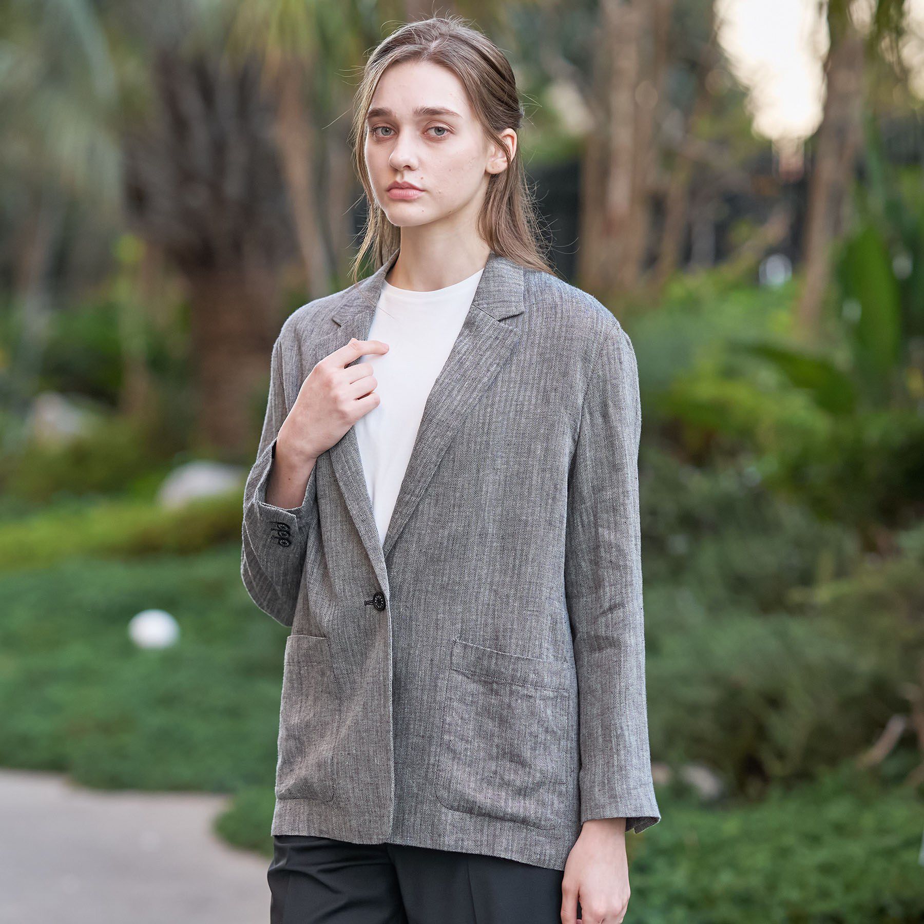 DRESSTERIOR「ウォッシャブルリネンライトジャケット」|テーラードジャケット|