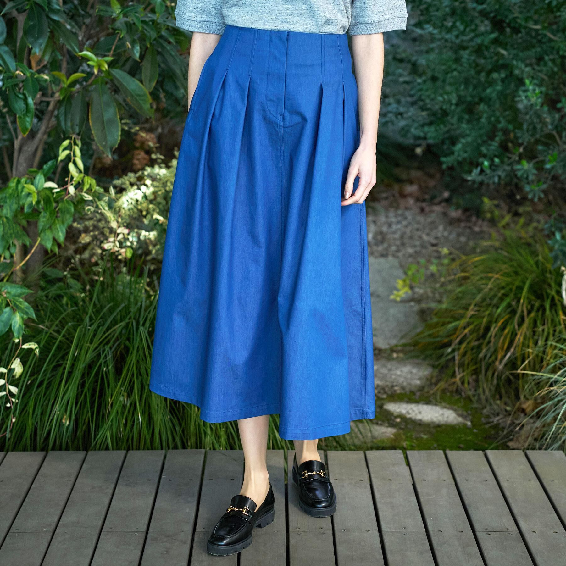 DRESSTERIOR「クールタッチタックデニムスカート」|スカート|