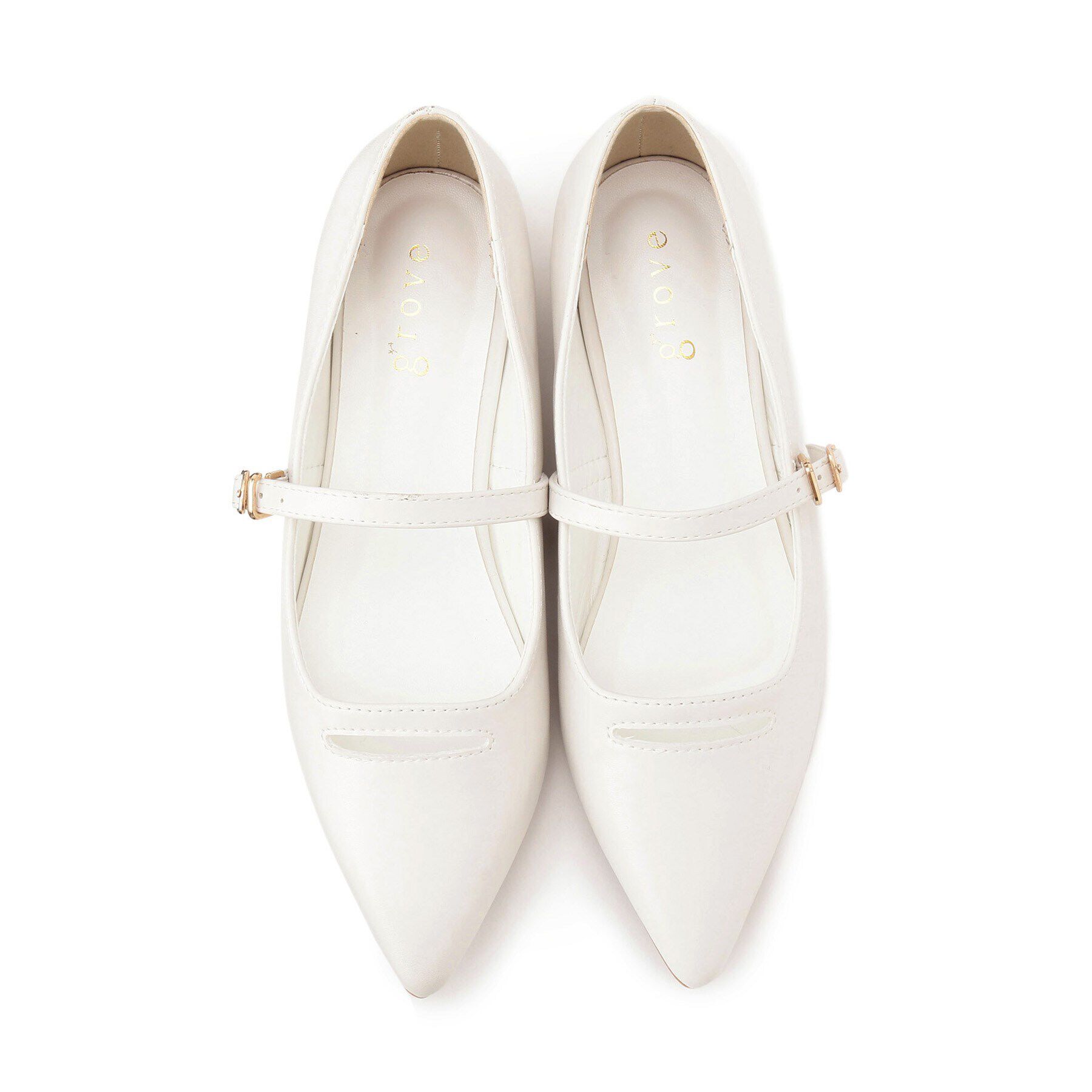 grove「【シャープなポインテッドトウ】スリットメリージェーンポインテッドトゥフラットパンプス」|その他|